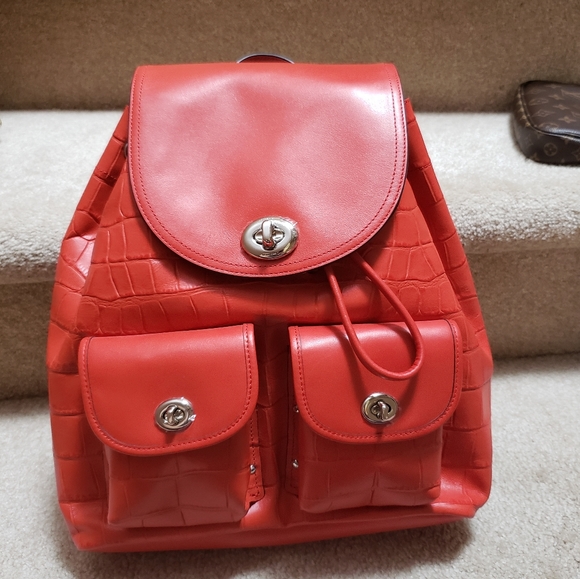 Coach Handbags - Authentic Coach Mock Croc backpack